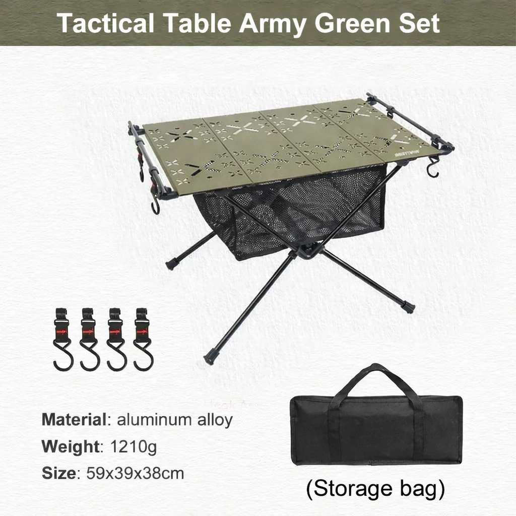 Camping Folding Table with Aluminum Alloy Frame – Portable Outdoor BBQ and Picnic Table