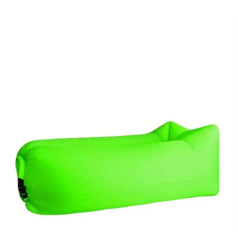 Inflatable Lounger Air Sofa Extra Thick Foldable Couch for Camping Beach Patio Green