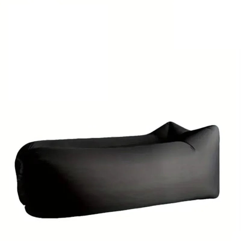 Portable Inflatable Air Sofa Foldable Outdoor Lounger for Camping Beach Garden Black