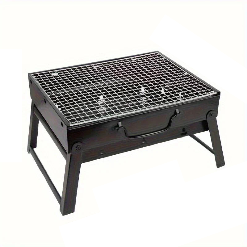 Portable Stainless Steel Charcoal BBQ Grill Mini Outdoor Cooking Kit