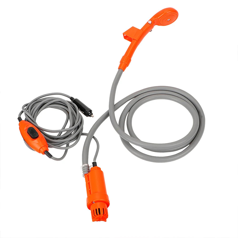 12V Portable RV Caravan Shower Pump Kit with Car Plug Adapter
