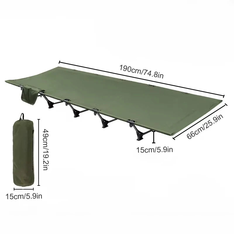 Portable Folding Camping Cot Lightweight Aluminum Outdoor Travel Camping Bed