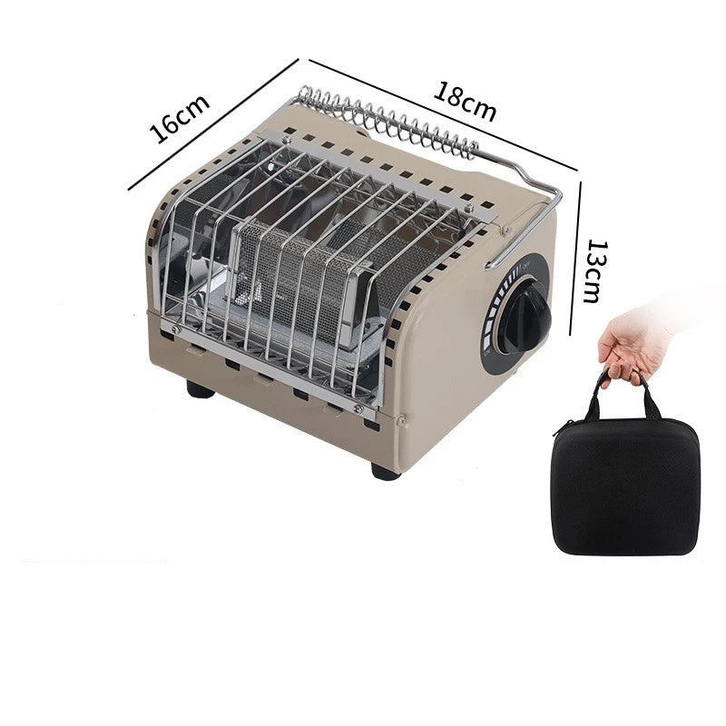 Compact Outdoor Butane Gas Stove Portable Cooking Burner with Built-in Ignition for Camping Trips