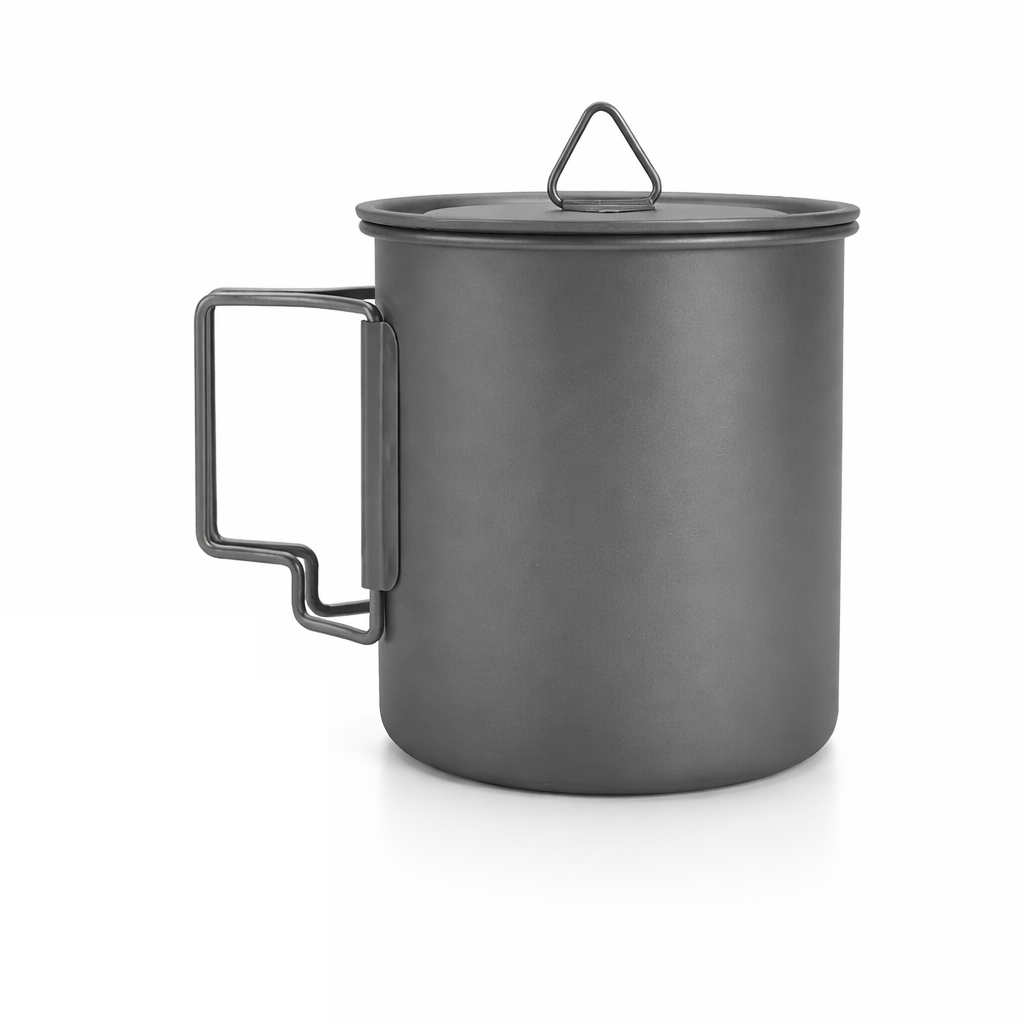 Lightweight Titanium Camping 750ml Folding Mug Portable Cookware for Hiking