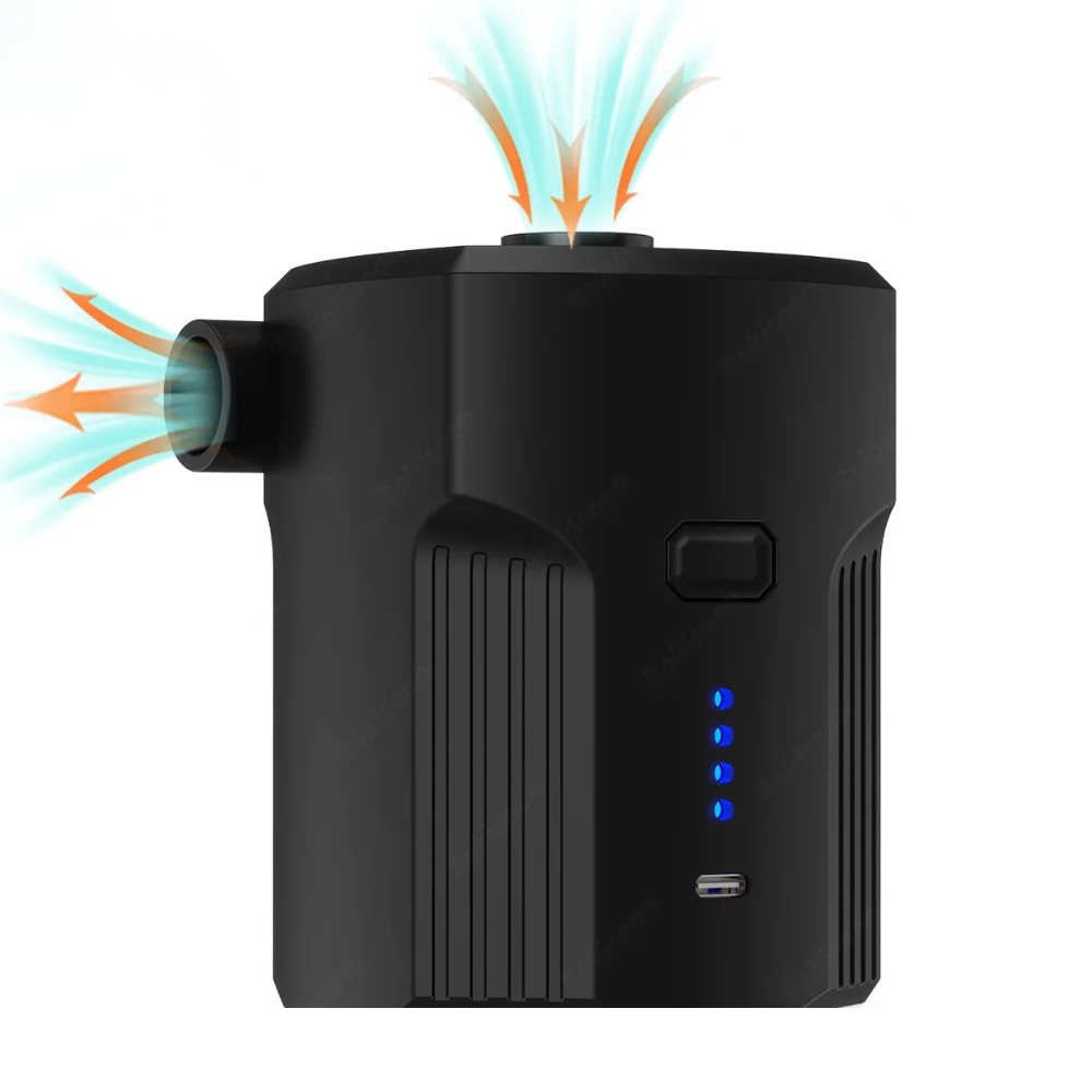 Rechargeable Electric Air Pump 5000mAh Quick Fill Inflator Deflator with 5 Nozzles