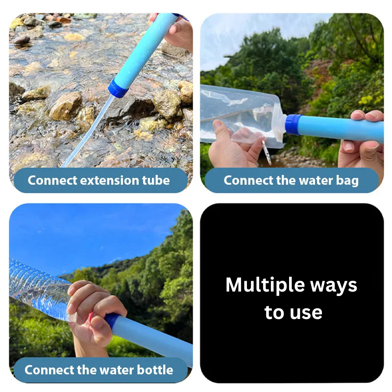 Compact Portable Water Filter for Camping Hiking Outdoor Emergency Drinking