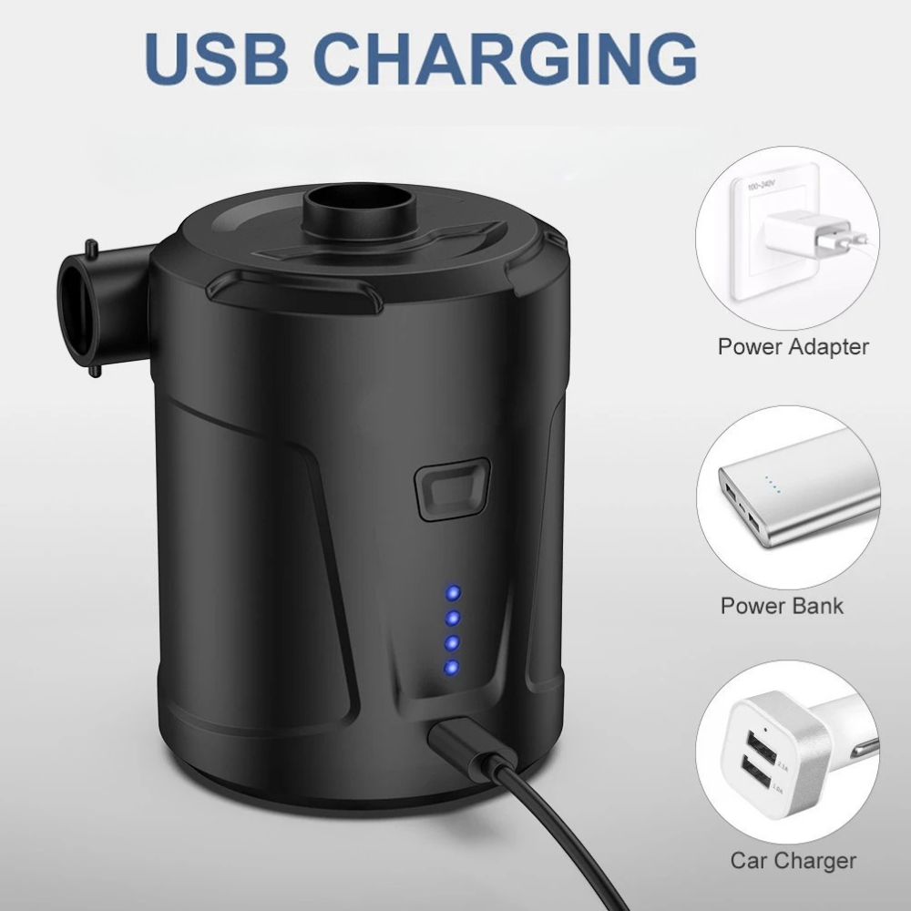 Compact Wireless Air Pump 5000mAh Fast Inflator Deflator for Outdoor & Home Use