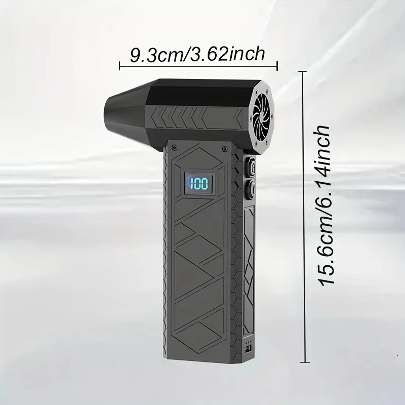 Portable Electric Air Blower Rechargeable Cordless Dust Cleaner with Adjustable Speed and LED Light